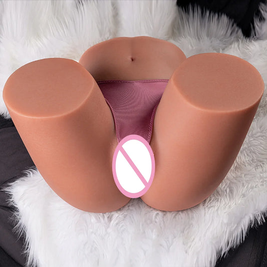 Man Masturbating Half Body Ass 10KG Realistic Insert Style Hip Mold Adult Product Toys Woman's Buttocks Double Channels