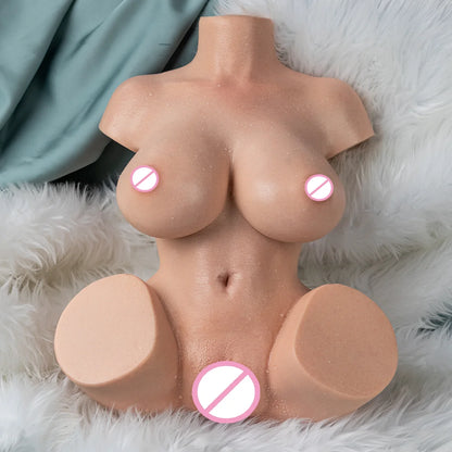 Silicone Adult Doll 35 CM Half Body Size Realistic Torso Male Masturbation Dolls the Best Couple Sex Doll in the Night